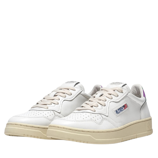 Autry Medalist Scarpe da Donna Art.AULW LL59 Col.Bianco con riporto Viola