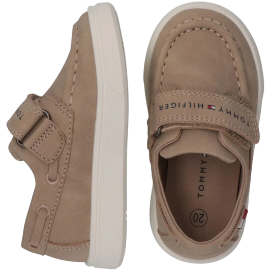 Tommy Hilfiger Scarpe da Bambino con chiusura a strappo e bandierina Col.Beige (Dal 20 al 29)