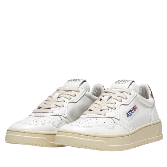 Autry Medalist AULW LL06 Scarpe da Donna Col.Bianco con riporto Oro