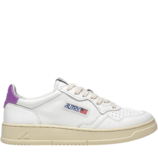 Autry Medalist Scarpe da Donna Art.AULW LL59 Col.Bianco con riporto Viola