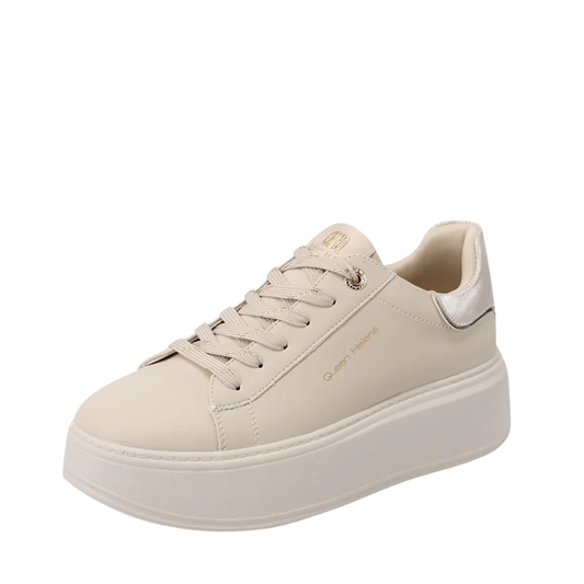 Queen Helena Scarpe da Donna con platform e dettaglio personalizzato Art.X33-4 Col.Beige