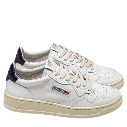 Autry Medalist Scarpe da Uomo Art.AULM LL12 Col.Bianco con riporto Blu