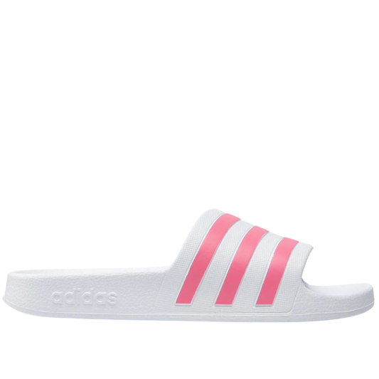 Adidas Adilette Aqua Ciabatte in gomma Donna Col.Bianco con strisce Rosa