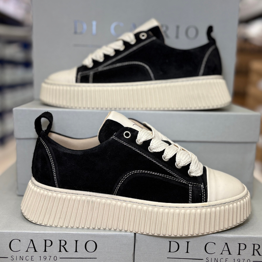 Di Caprio Sneakers ROLLY Scarpe da Uomo in camoscio Made in Italy Col.Nero