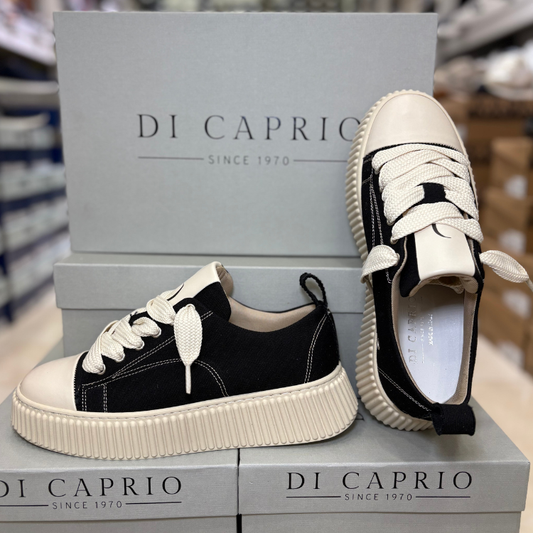 Di Caprio Sneakers ROLLY Scarpe da Uomo in tela Made in Italy Col.Nero