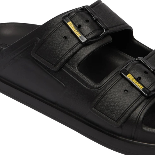 Blauer Ciabatta in gomma Unisex con doppia fibbia Art.S6NOMA03/EVA Col.Nero