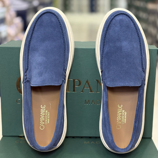 Campanile Collection Mocassino Uomo in camoscio Col.Blu