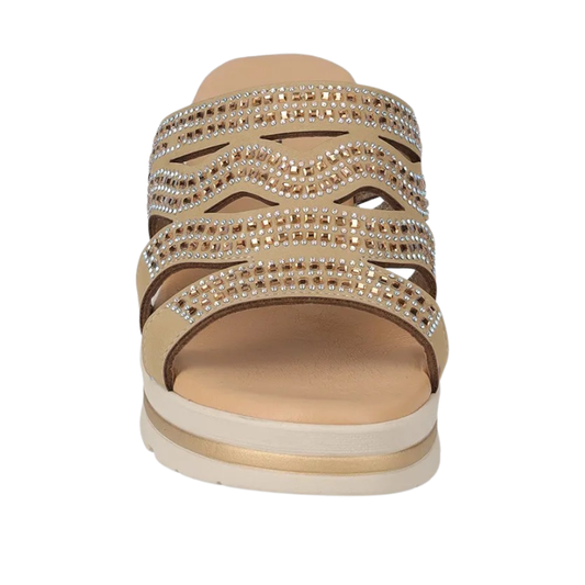 Valleverde Ciabatte Donna con zeppa e brillantini Art.55583