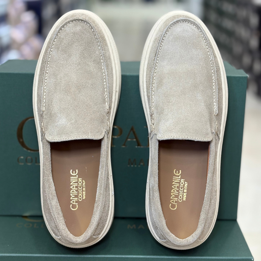 Campanile Collection Mocassini Uomo in camoscio Col.Beige