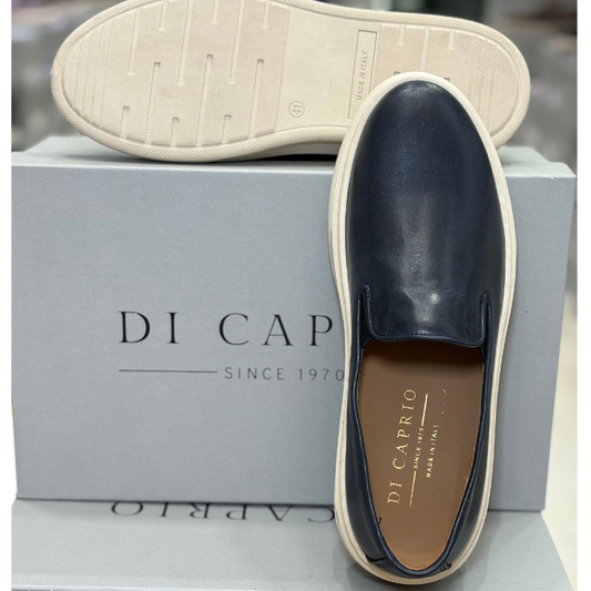 Di Caprio Mocassino Uomo in pelle con elastico laterale Col.Blu Navy