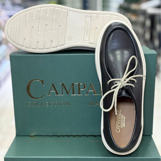 Campanile Collection Scarpe da Uomo modello Ingegnere in pelle Col.Nero