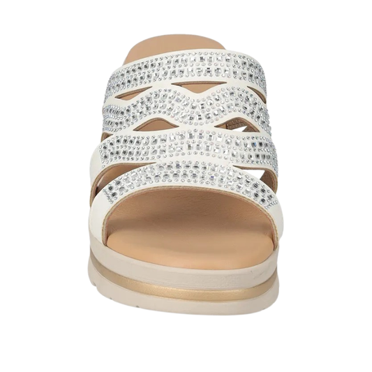 Valleverde Ciabatte Donna con zeppa e brillantini Art.55583