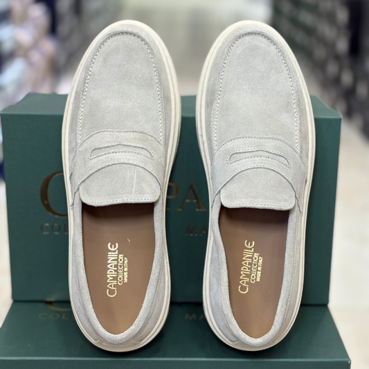 Campanile Collection mocassino in camoscio Uomo con bendina Col.Beige chiaro