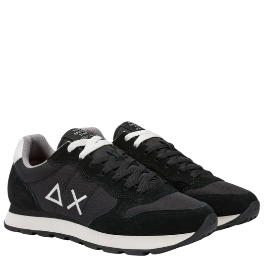 SUN68 Scarpe da Uomo Tom Solid in nylon e suede nero Z45101