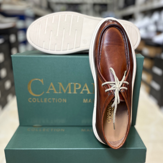 Campanile Collection Scarpe da Uomo modello ingegnere in pelle Col.Marrone