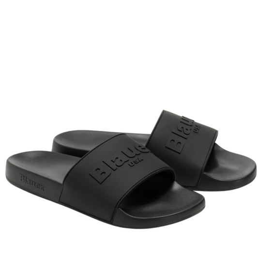 Blauer Sandali da Uomo - Ciabatte in gomma Art.S5JASPER03/PUC Col.Nero